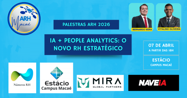 Imagem do evento Palestra ARH Março 2026 : IA + People Analytics: o novo RH estratégico