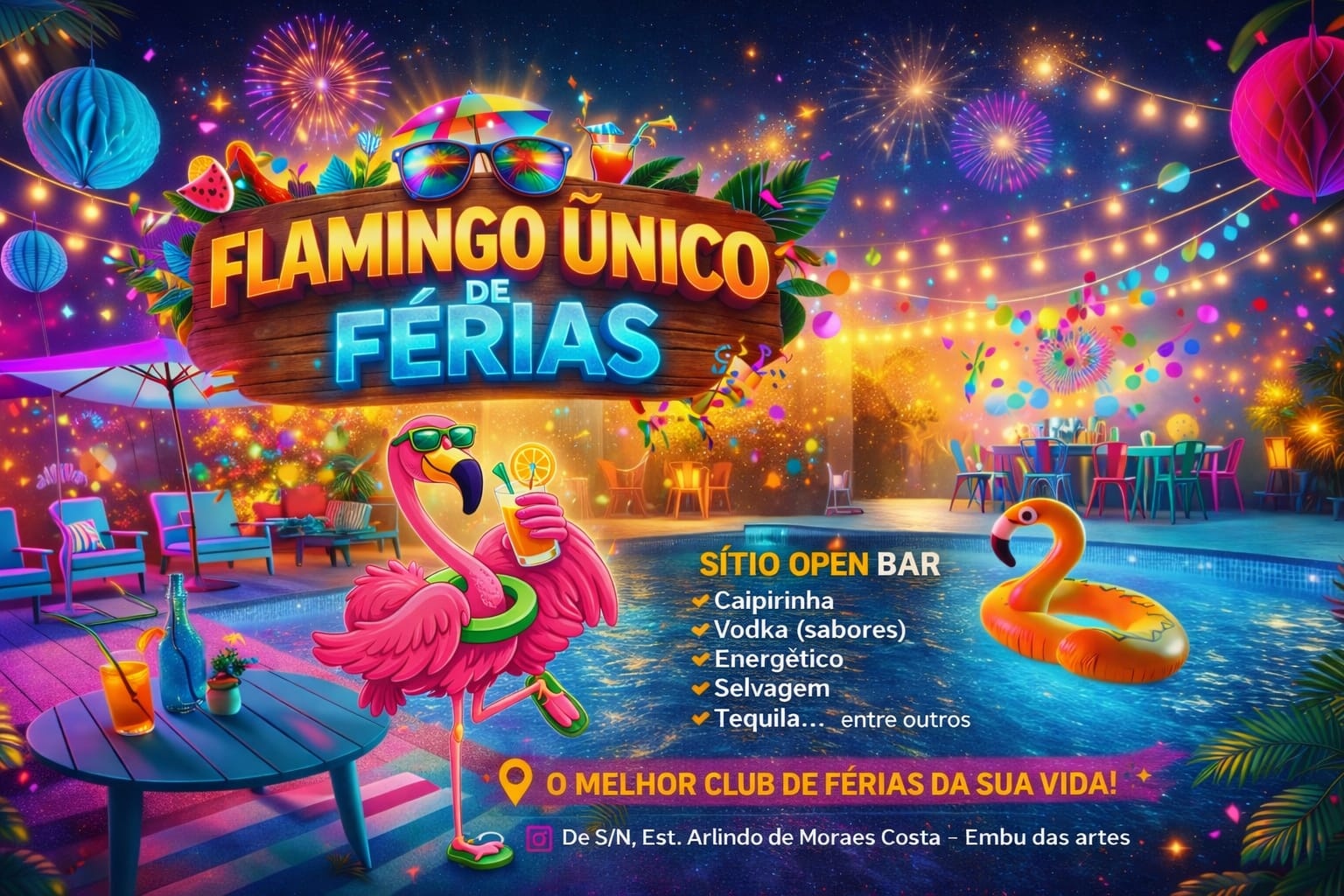 Flamingo Único de Férias - Embu das Artes, SP