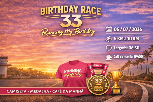 Imagem do evento Birthday Race: 33 Janna