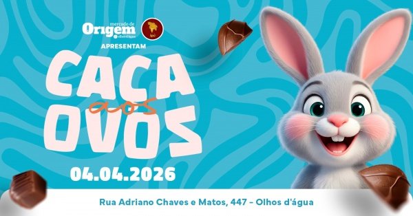 Imagem do evento Caça aos ovos - Páscoa no Mercado de Origem