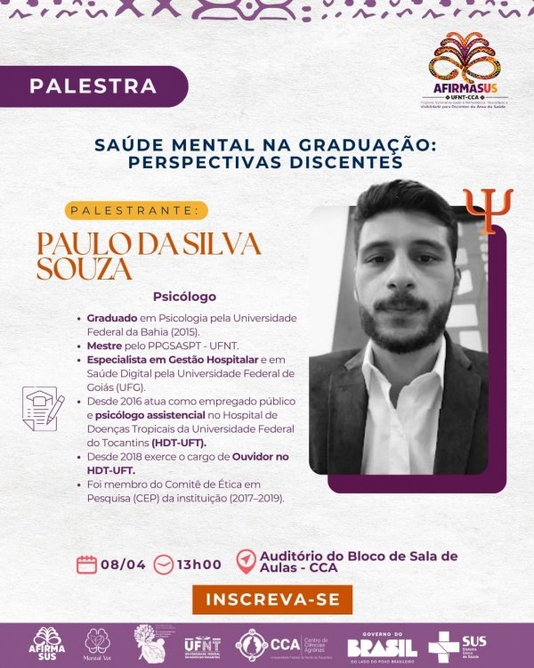 Imagem do evento Saúde Mental na Graduação: Perspectivas Discentes.