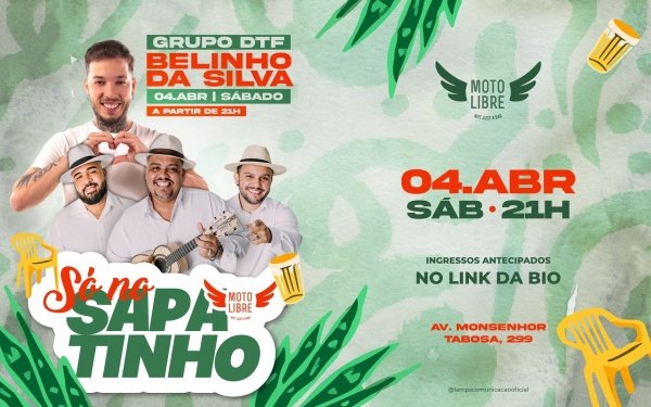 Imagem do evento Só no Sapatinho ~ Belinho + Grupo DTF