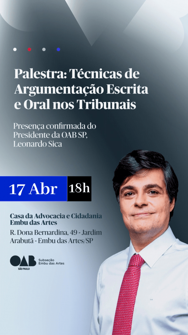 Imagem do evento Técnica de Argumentação Escrita e Oral nos Tribunais