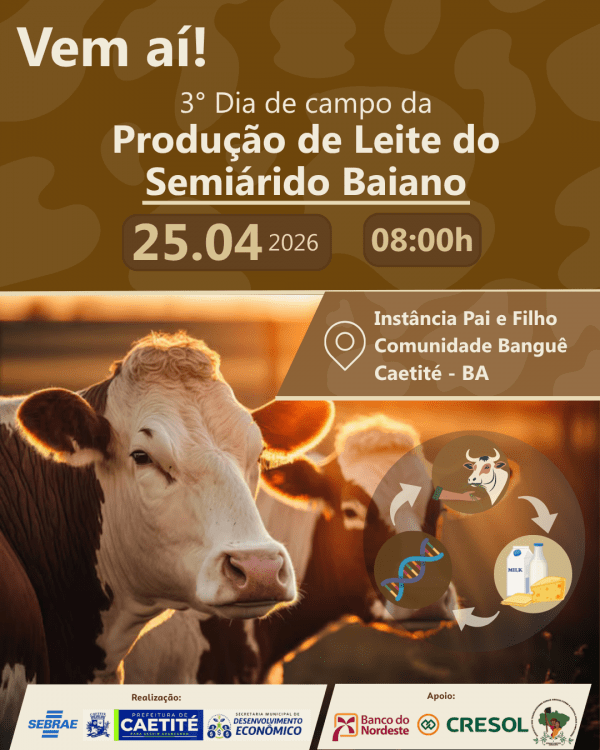 Imagem do evento 3º Dia de Campo: Produção de Leite no Semiárido Baiano
