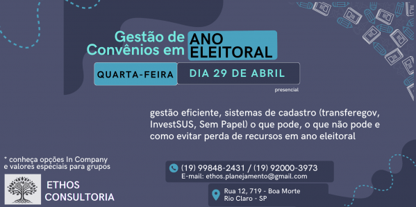 Imagem do evento Convênios e Emendas em Ano Eleitoral: o que pode, o que não pode e como evitar perda de recurso