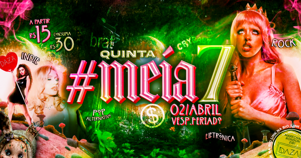 Imagem do evento QUINTA - MEIA7 : VÉSP.FERIADO - 02/04