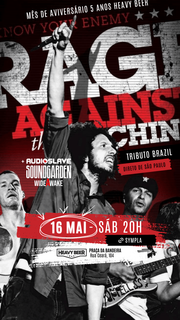 RAGE AGAINST THE MACHINE TRIBUTO BRAZIL + AUDIOSLAVE + SOUNDGARDEN + BANDAS !
