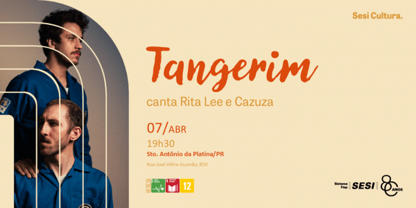Imagem do evento TANGERIM CANTA RITA LEE E CAZUZA  | Teatro Sesi Santo Antônio da Platina