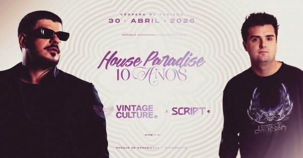 Imagem do evento House Paradise 10 anos | Vintage Culture