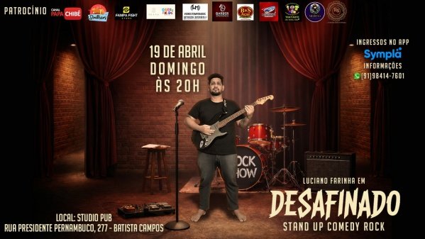 Imagem do evento Luciano Farinha - Desafinado - Stand Up Comedy Rock
