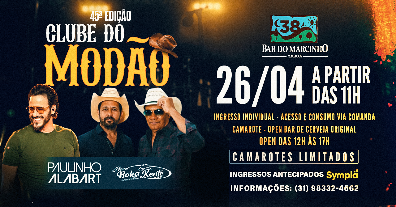 Clube do Modão 45 - Bar do Marcinho em Macacos MG - Nova Lima, MG