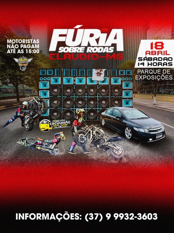 Imagem do evento Fúria Sobre Rodas - Cláudio 2026