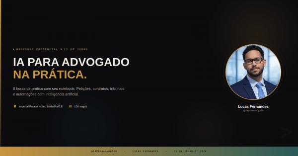 Imagem do evento Workshop IA Para Advogado  Presencial no Cariri