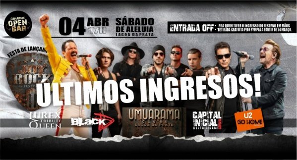 Imagem do evento FESTA LANÇAMENTO JOY ROCK - LAGOA DA PRATA