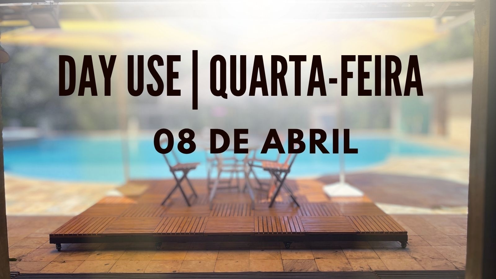 Day Use Quarta-feira 08 de Abril de 2026 - Ribeirão das Neves, MG