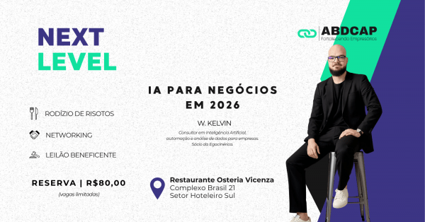 Imagem do evento IA PARA NEGÓCIOS EM 2026 | NEXT LEVEL ABDCAP