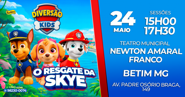 Imagem do evento O RESGATE DA SKYE AO VIVO EM BETIM 24 DE MAIO