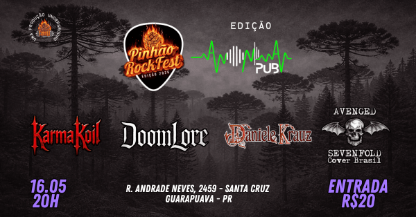 Imagem do evento Pinhão RockFest 2026 - Edição Anônima Pub