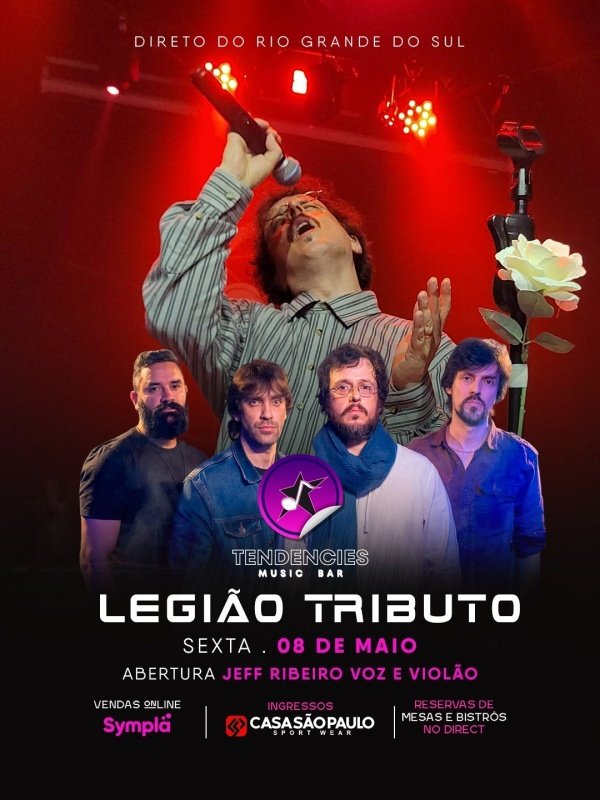 Imagem do evento LEGIÃO URBANA TRIBUTO + JEFF RIBEIRO