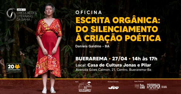 Imagem do evento OFICINA: Escrita orgânica: do silenciamento à criação poética. (Buerarema)