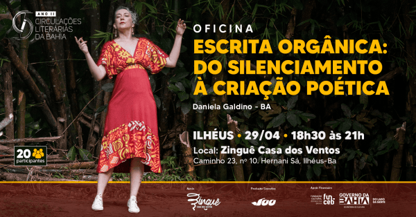 Imagem do evento OFICINA: Escrita orgânica: do silenciamento à criação poética. (Ilhéus)