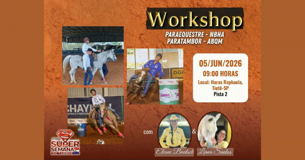 Imagem do evento Workshop Paraequestre-NBHA Paratambor-ABQM