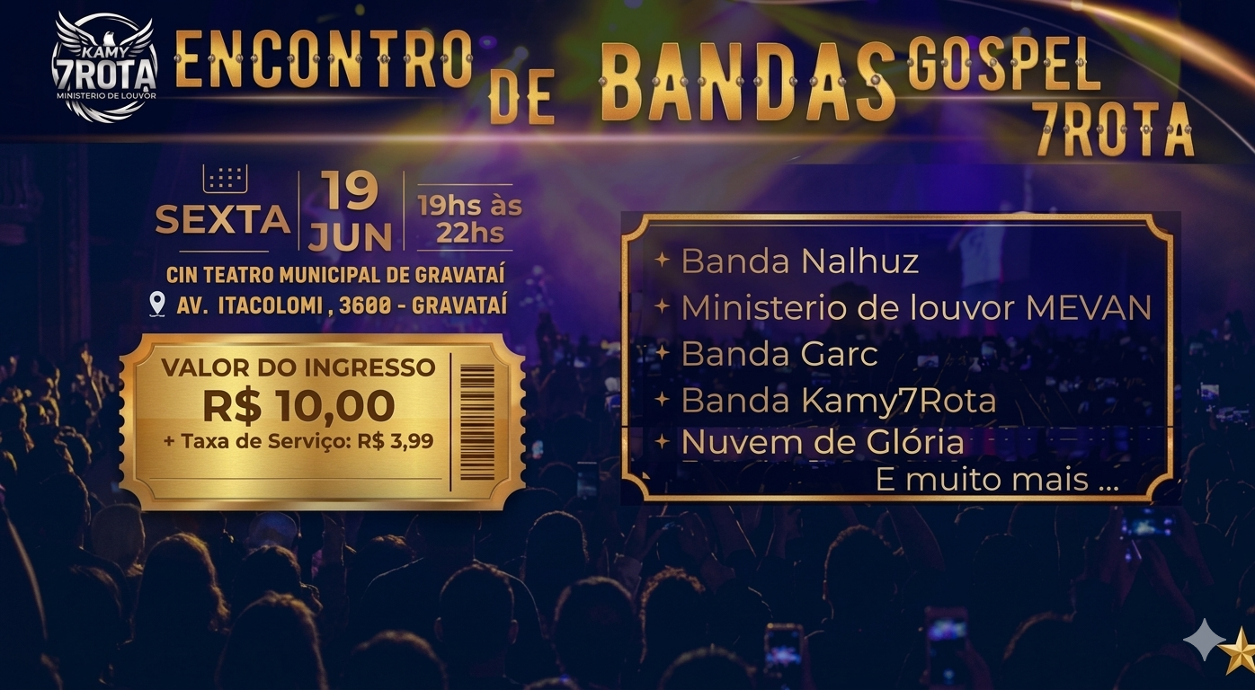 Encontro de bandas gospel 7Rota - Gravataí, RS