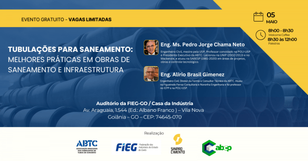 Imagem do evento Tubulações para saneamento: Melhores Práticas em Obras de Saneamento e Infraestrutura