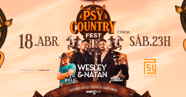 Imagem do evento PSY COUNTRY FEST