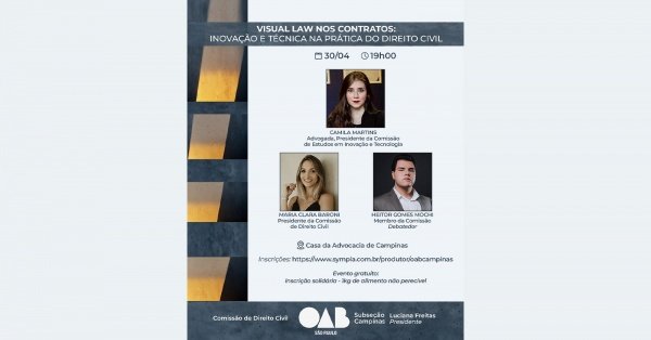 Imagem do evento Visual Law nos Contratos: Inovação e Técnica na Prática do Direito Civil