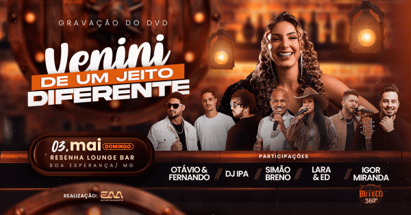 Imagem do evento VENINI - DE UM JEITO DIFERENTE