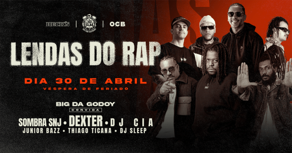 30/04 - LENDAS DO RAP em São José dos Campos - Sympla