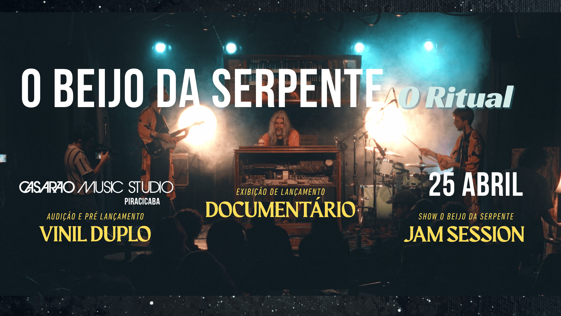 Du Rompa Hammond Trio: Lançamento de Vinil e Documentário 'O Beijo da Serpente' em Piracicaba