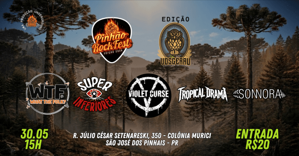 Imagem do evento Pinhão RockFest 2026 - Edição Cervejaria Vosgerau