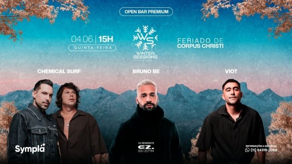 Imagem do evento WINTER SESSIONS 04/06 | CHEMICAL SURF - BRUNO BE - VIOT
