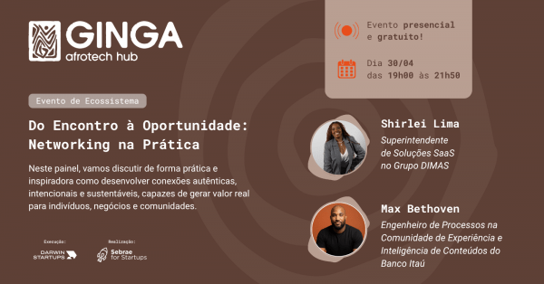 Imagem do evento Evento de Ecossistema: Do Encontro à Oportunidade: Networking na Prática