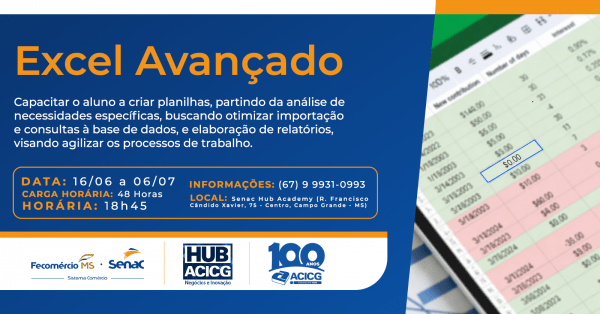 Imagem do evento Excel Avançado