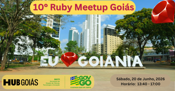 Imagem do evento 10º Meetup Ruby Goiás
