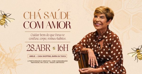 Imagem do evento Saúde com Amor -  Cuidar bem do que Deus te confiou: corpo, rotina e hábitos.