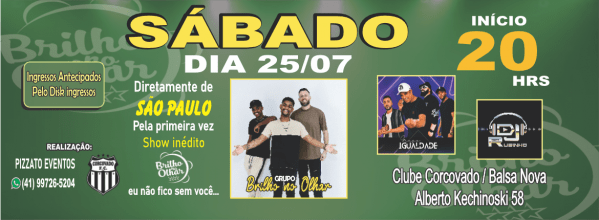 Imagem do evento Samba e Pagode Grupo Brilho no Olhar de São Paulo