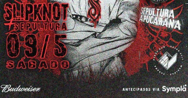 Imagem do evento Slipknot (Sulfuric) + Sepultura (Ratamahatta) - no Porão Bar - 09/05/2026
