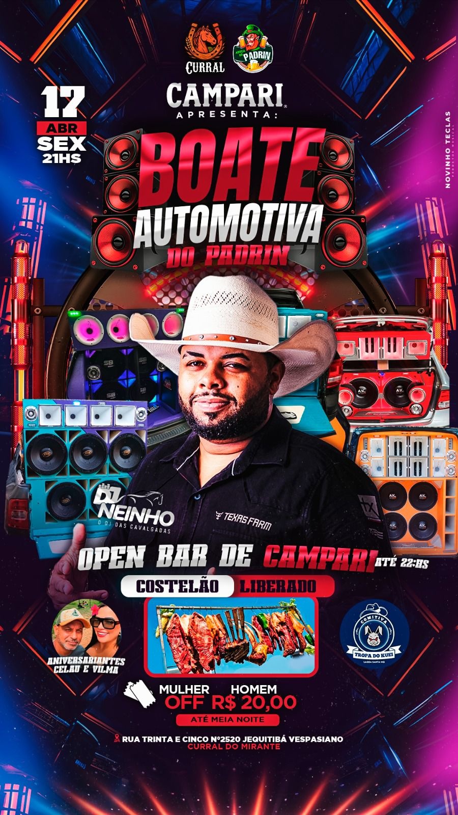 CAMPARI APRESENTA: BOATE AUTOMOTIVA DO PADRIN - Vespasiano, MG