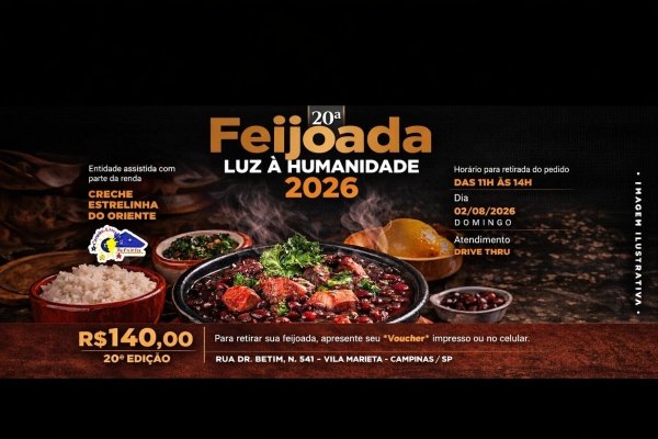 Imagem do evento Feijoada Drive Thru - LUZ A HUMANIDADE - 2026