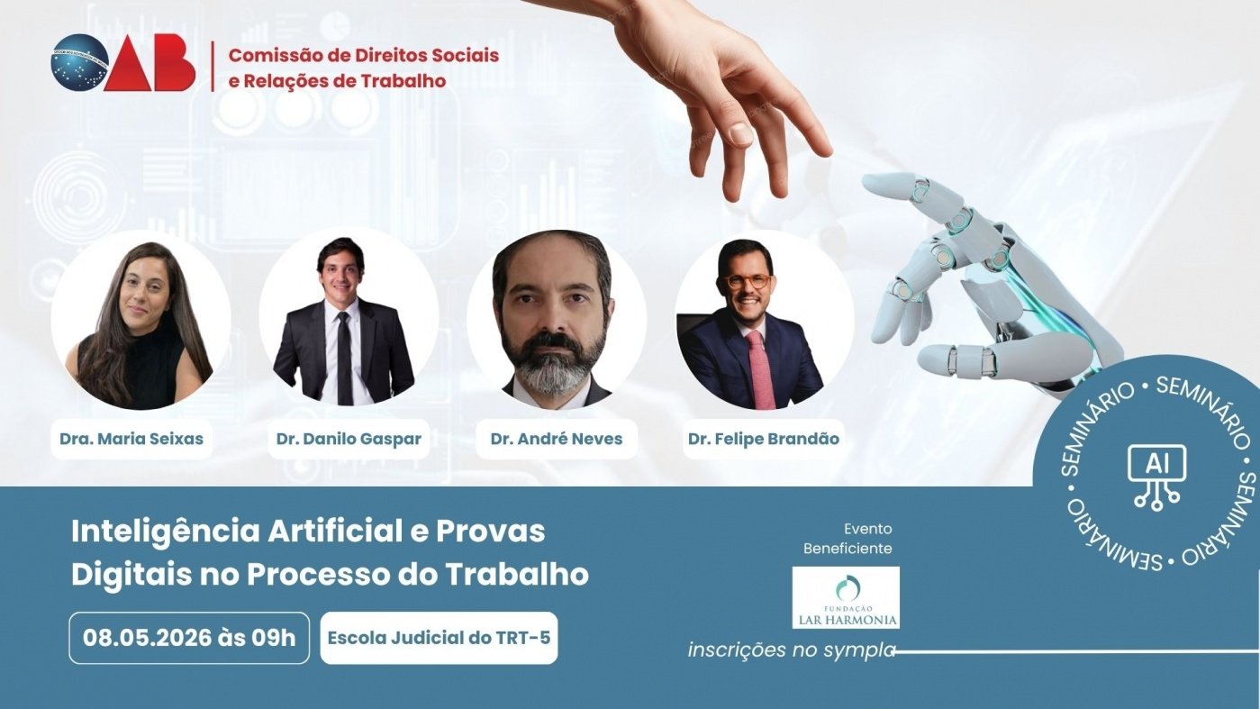 Seminário Inteligência Artificial e Provas Digitais no Processo do ...