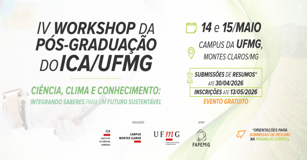 Imagem do evento IV Workshop da Pós-graduação do ICA/UFMG