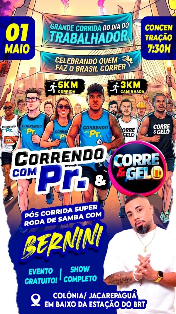 Imagem do evento Correndo com PR + Corre e Gelo - Dia do Trabalhador