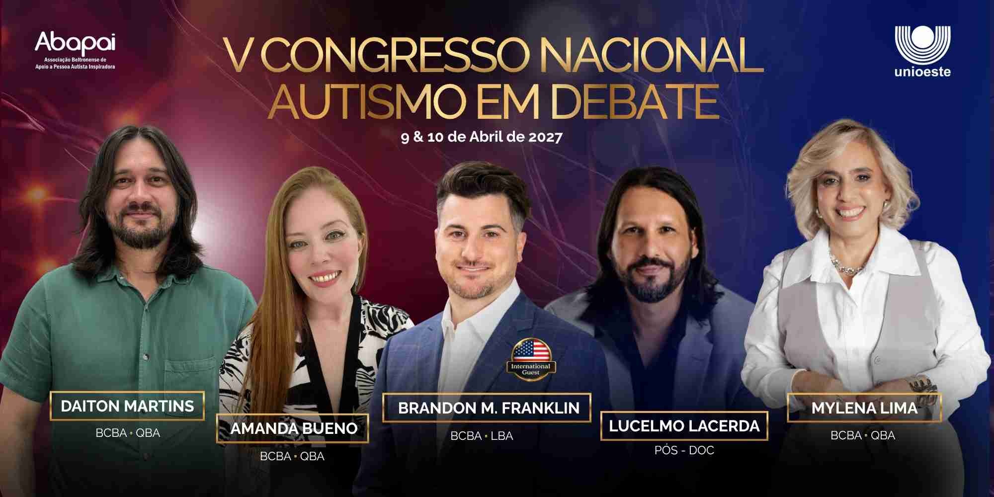 V Congresso Nacional Autismo em Debate: Análise do Comportamento Aplicada à Saúde e Educação