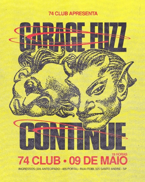 GARAGE FUZZ & CONTINUE AO VIVO NO 74CLUB em Santo André - Sympla