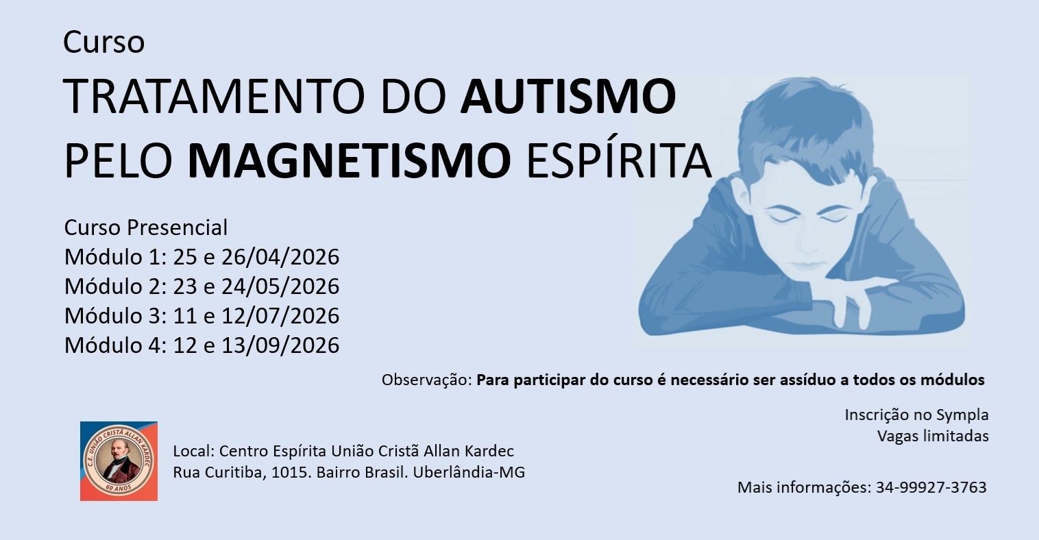 Curso: TRATAMENTO DO AUTISMO PELO MAGNETISMO ESPÍRITA