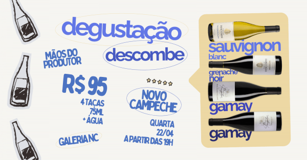 Imagem do evento Degustação de Vinhos Franceses com Sommelier - Famille Descombe